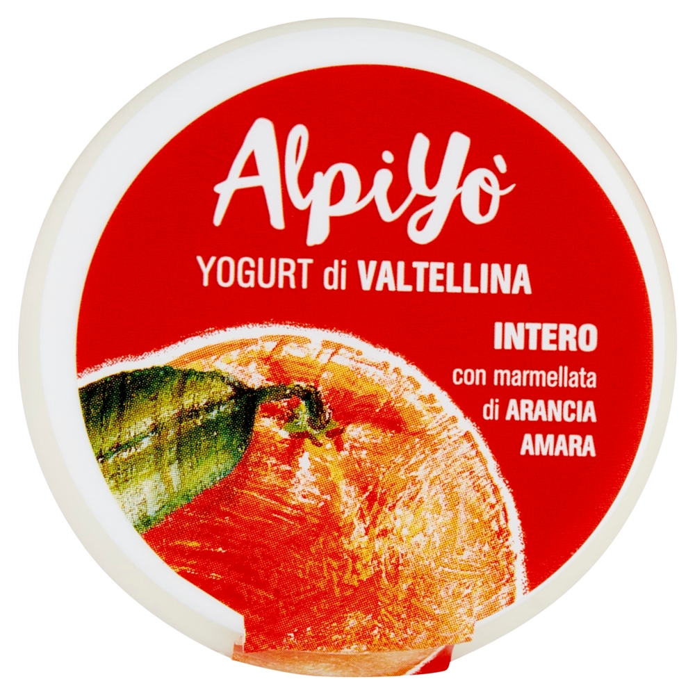 AlpiYò Yogurt di Valtellina Intero con marmellata di Arancia Amara 125 g